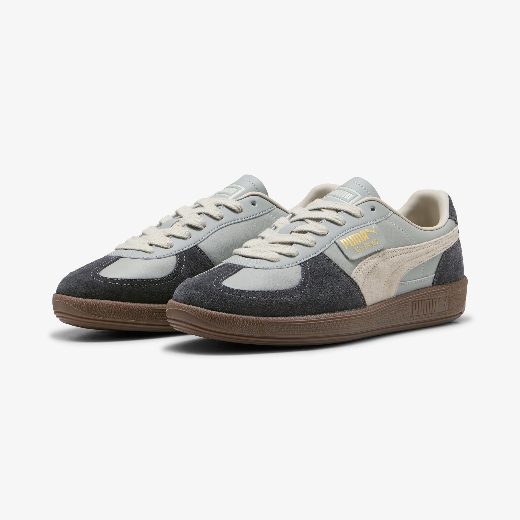 Puma Palermo Leather Unisex Gri Spor Ayakkabı