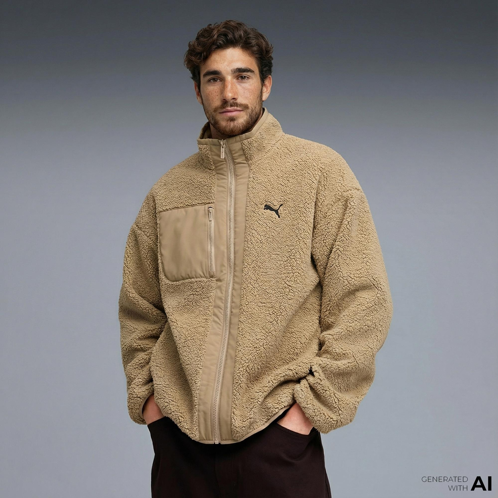Puma Reversible Sherpa Erkek Bej Ceket
