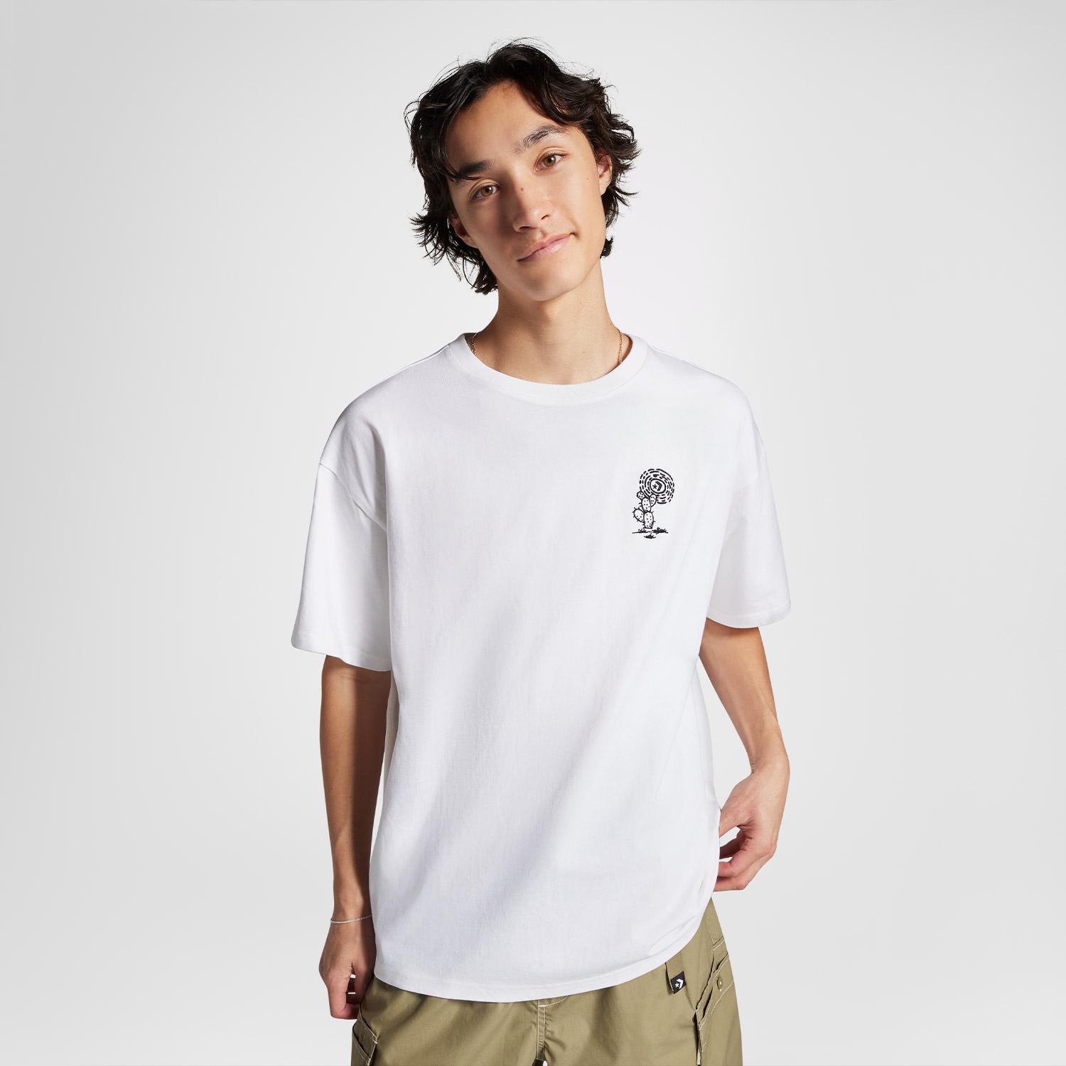Converse Desert Festival Loose Fit Erkek Beyaz T-Shirt