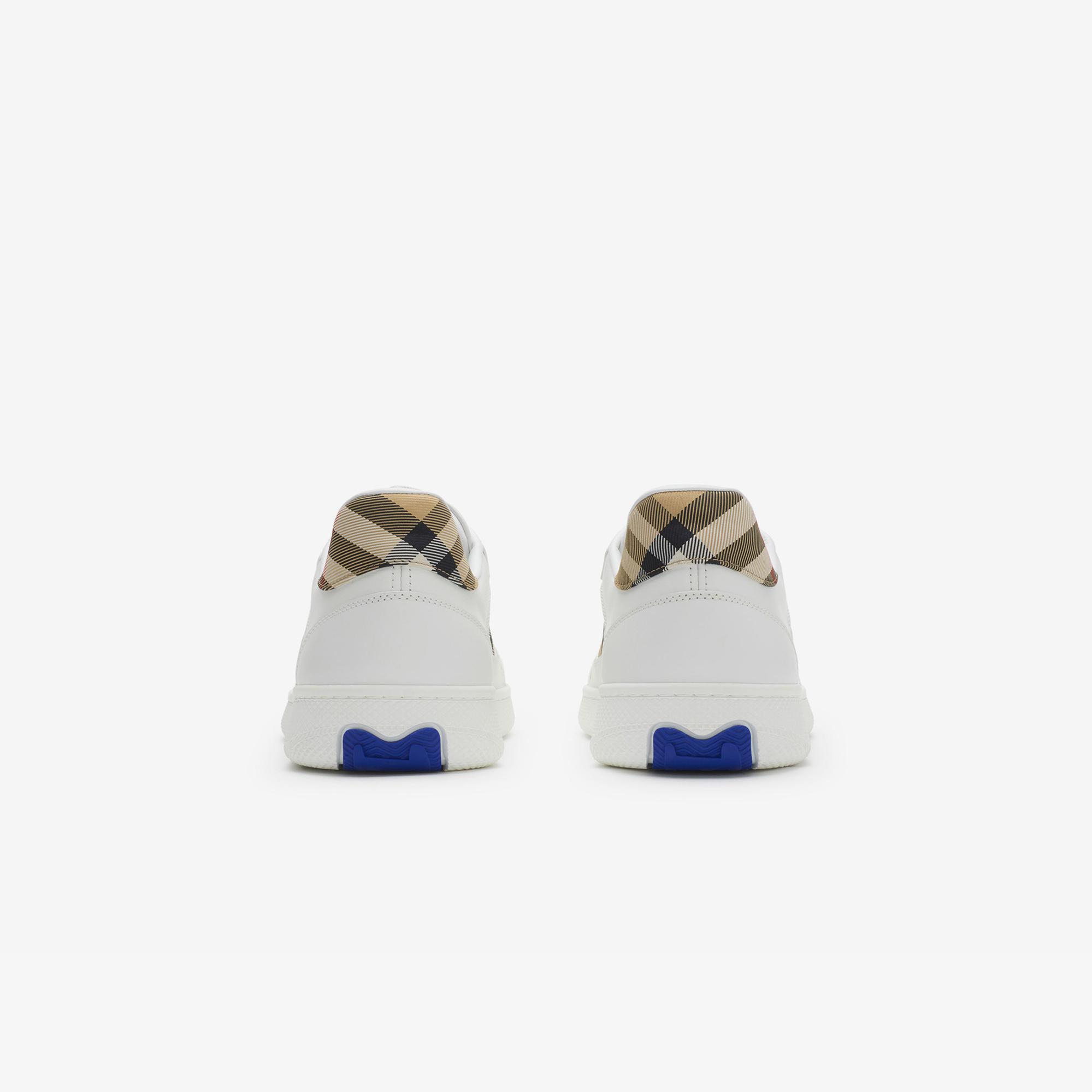 Burberry Mix Leather And Terrace Erkek Beyaz Sneaker