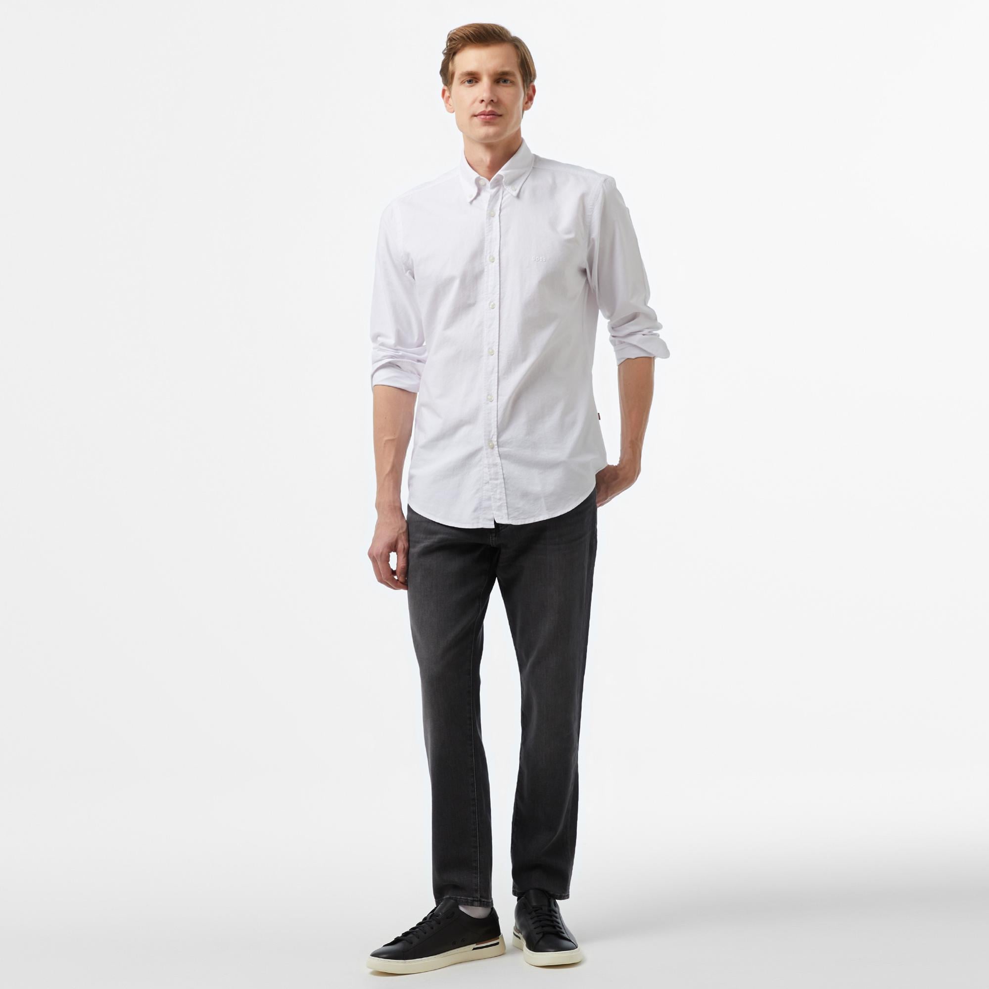 Boss Rickert Erkek Beyaz Gömlek