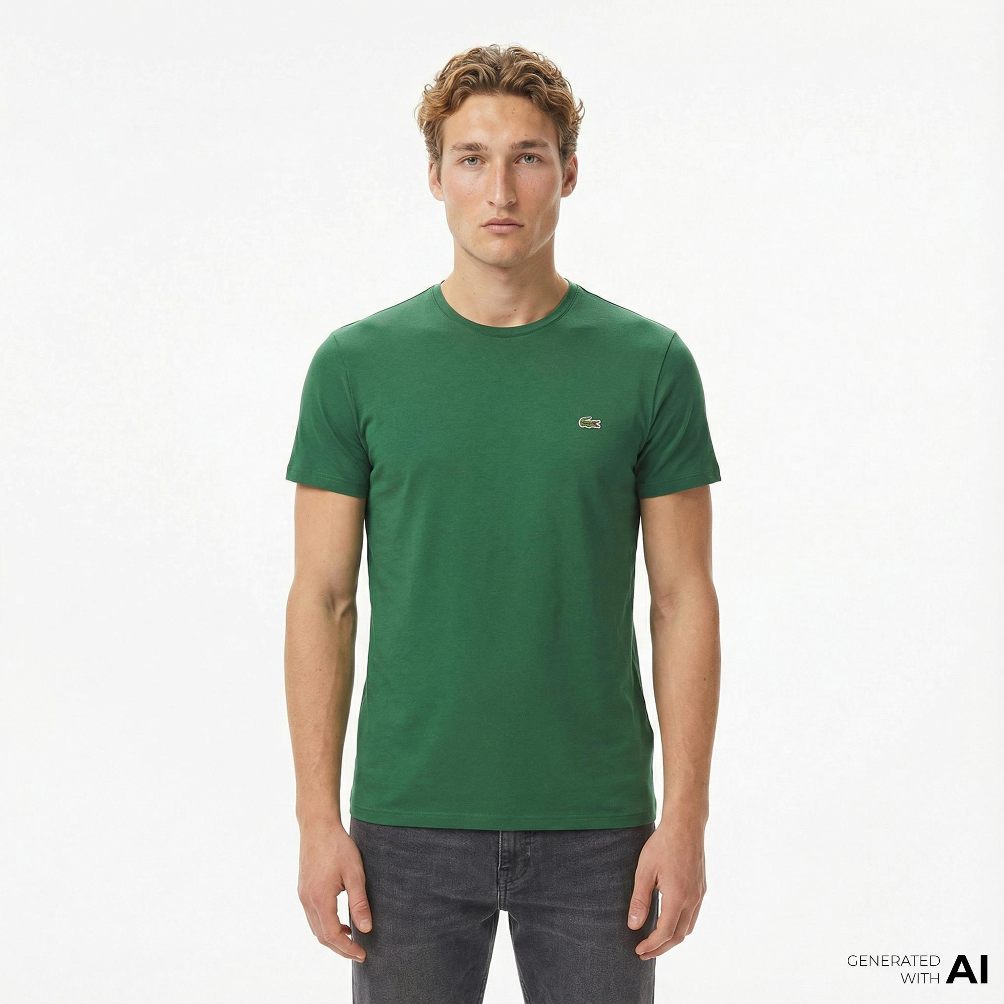 Lacoste Slim Fit Erkek Yeşil T-Shirt