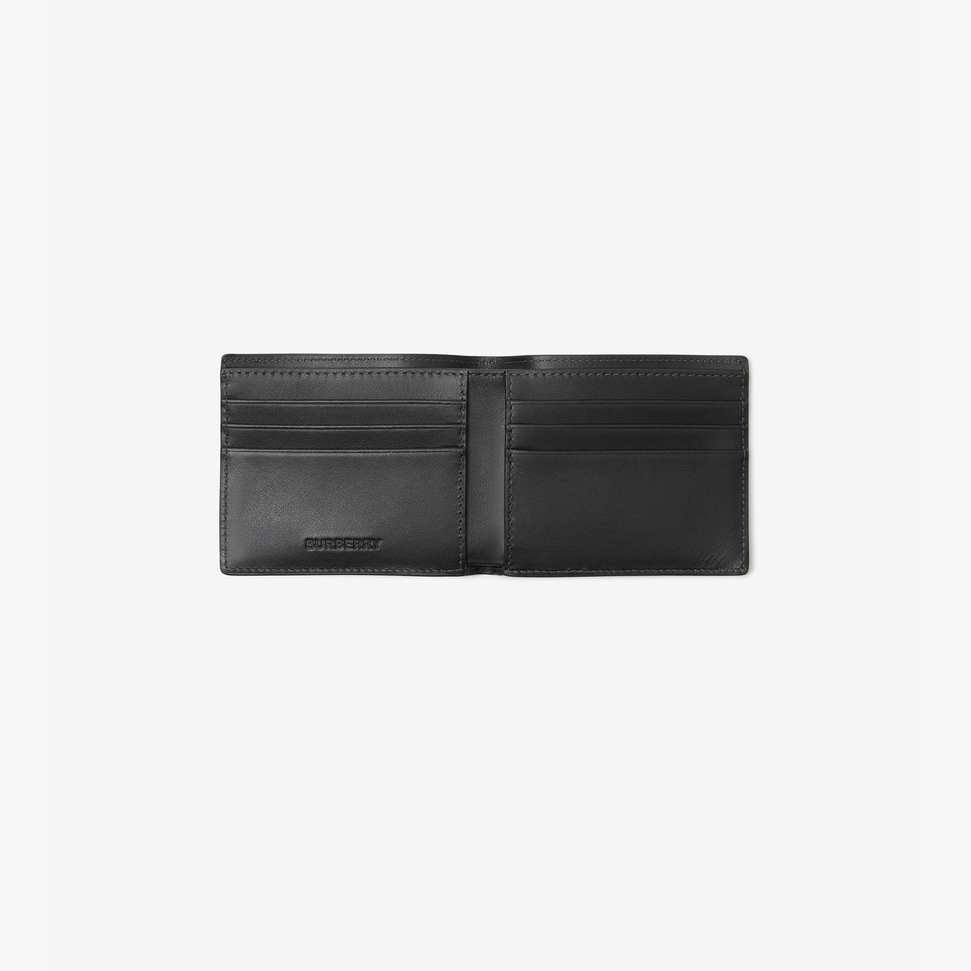 Burberry Check Slim Bifold Erkek Gri Cüzdan
