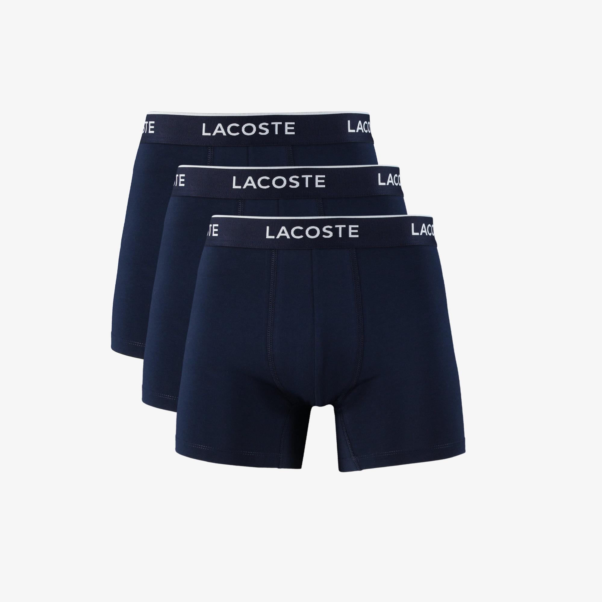 Lacoste Erkek 3'lü Lacivert Boxer