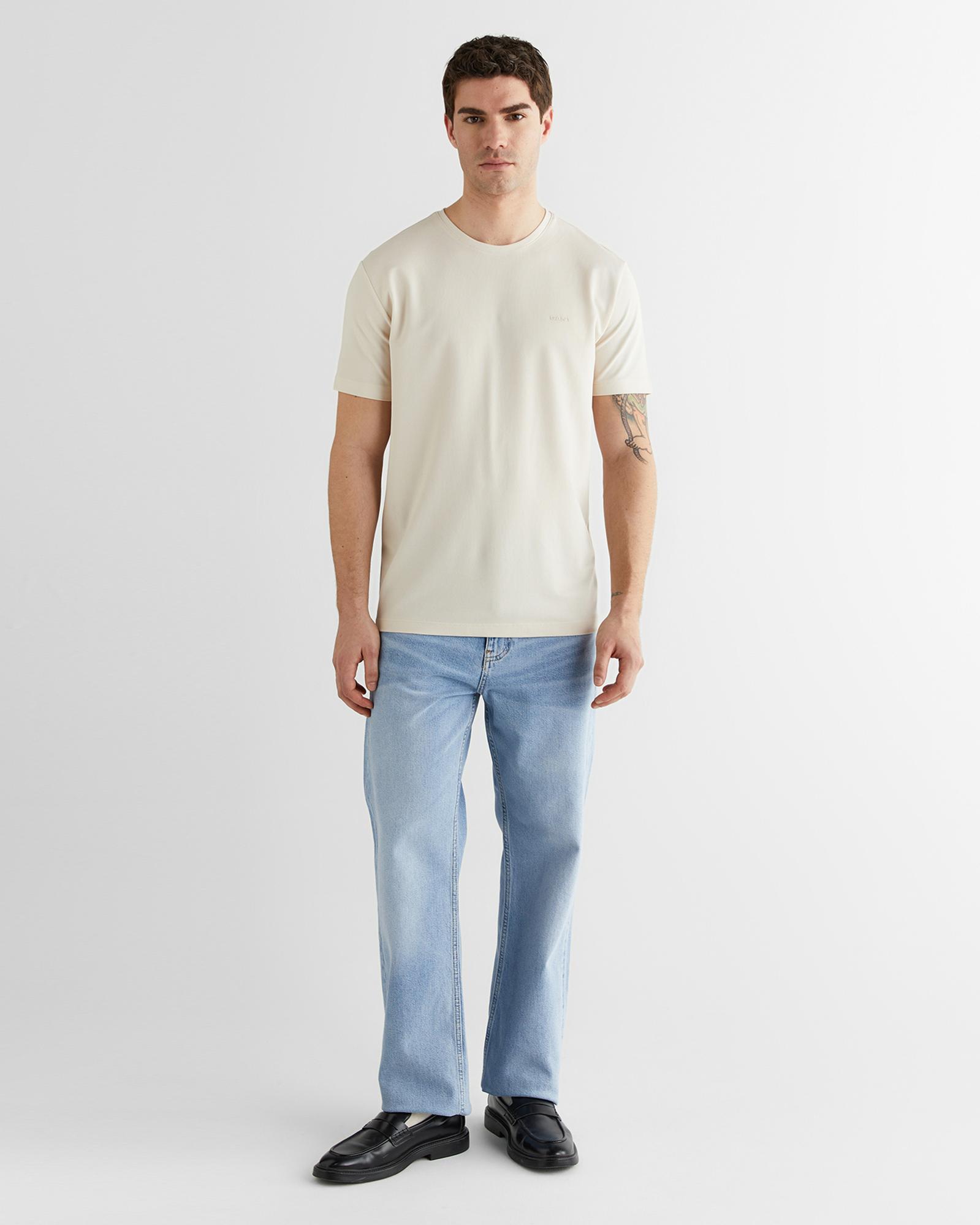 GANT Erkek Bej Baskılı Kısa Kollu T-Shirt