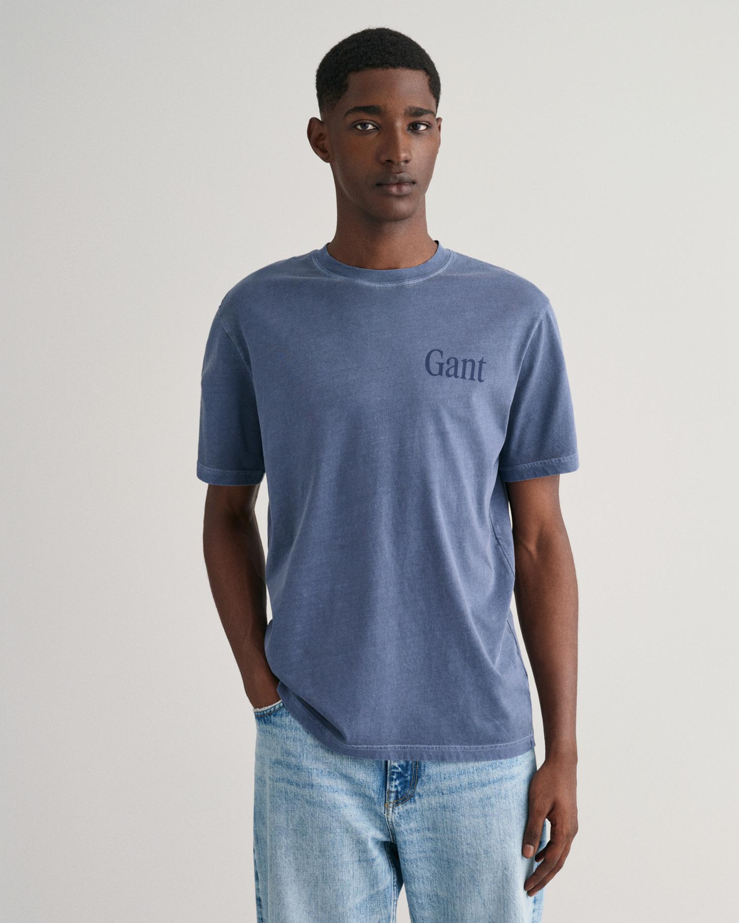 GANT Erkek Mavi Regular Fit T-Shirt