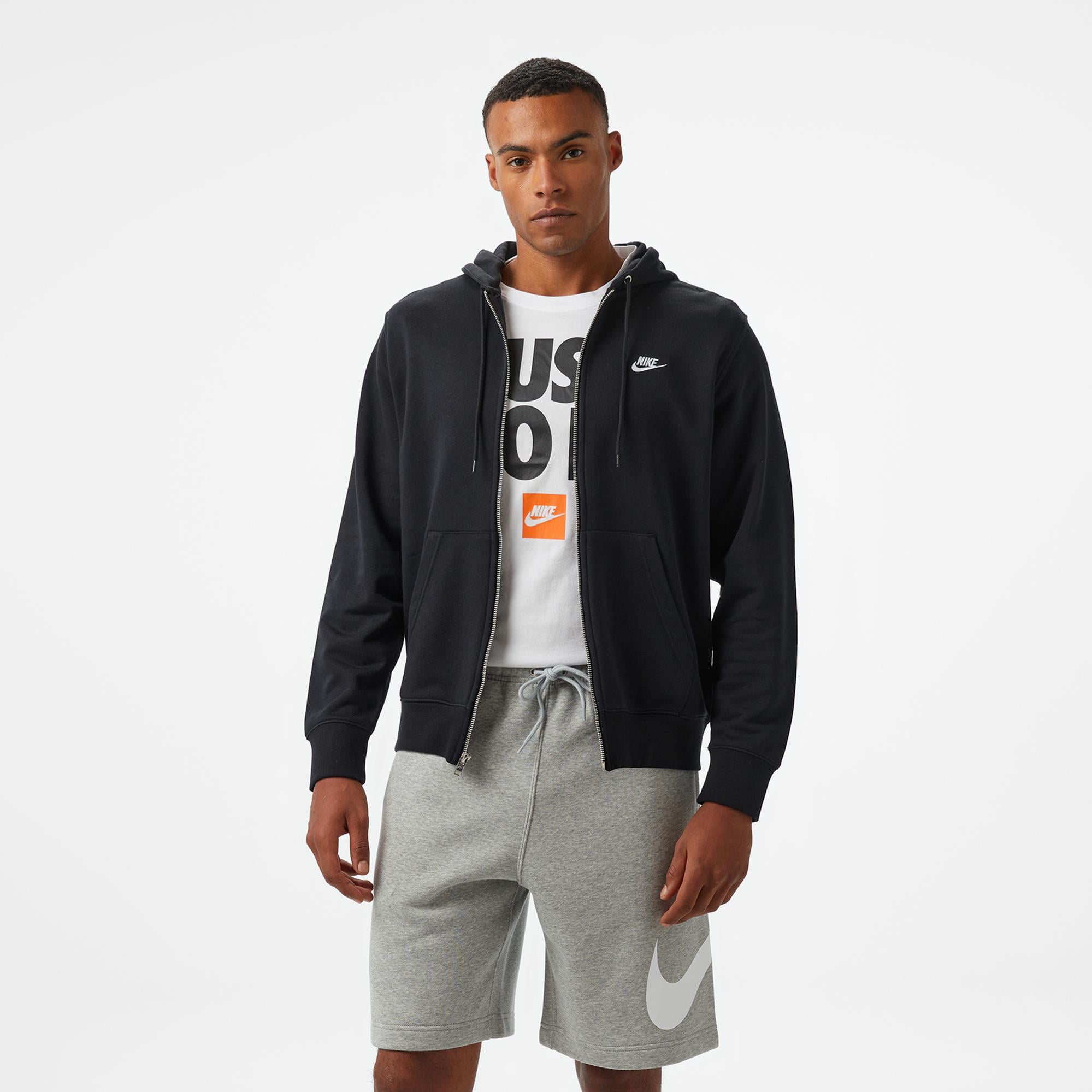 Nike Club Fleece Erkek Siyah Hoodie